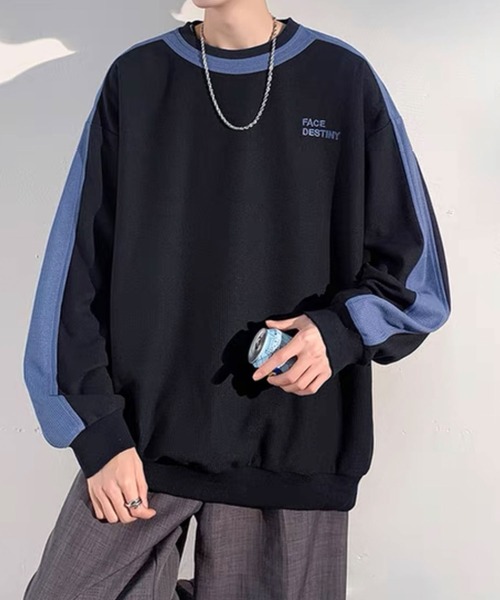 Theater code(シアターコード)の「▲by color cut sew/袖ライン カットソー バイカラー(Tシャツ/カットソー・メンズ・ネイビー/ベージュ/ブラック・2/3)」の15枚目の写真