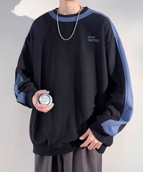 Theater code(シアターコード)の「▲by color cut sew/袖ライン カットソー バイカラー(Tシャツ/カットソー・メンズ・ネイビー/ベージュ/ブラック・2/3)」の16枚目の写真