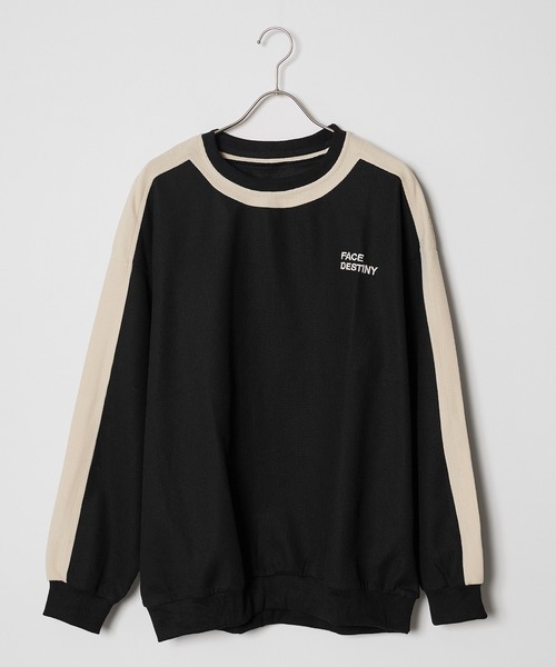 Theater code(シアターコード)の「▲by color cut sew/袖ライン カットソー バイカラー(Tシャツ/カットソー・メンズ・ネイビー/ベージュ/ブラック・2/3)」の22枚目の写真