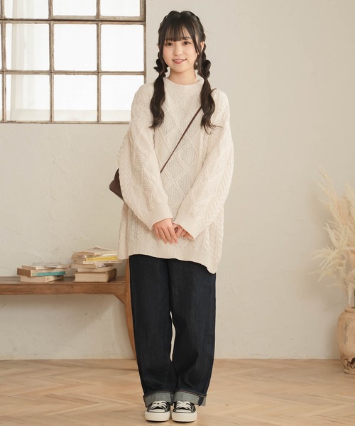 Cham.（チャム）の「オーバーサイズニット（ニット/セーター・レディース・ベージュ・F）」の2枚目の写真