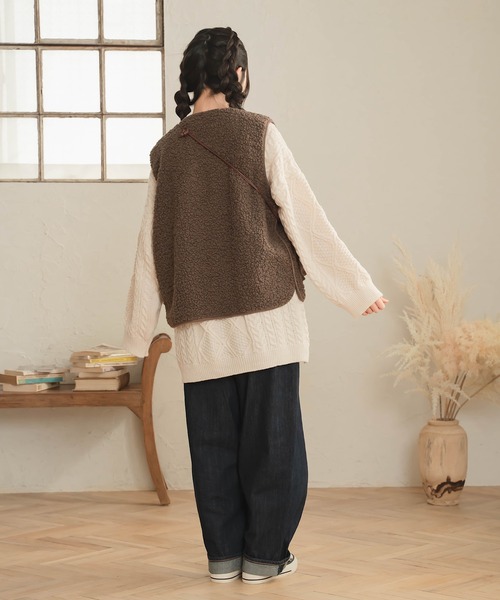 Cham.（チャム）の「オーバーサイズニット（ニット/セーター・レディース・ベージュ・F）」の5枚目の写真