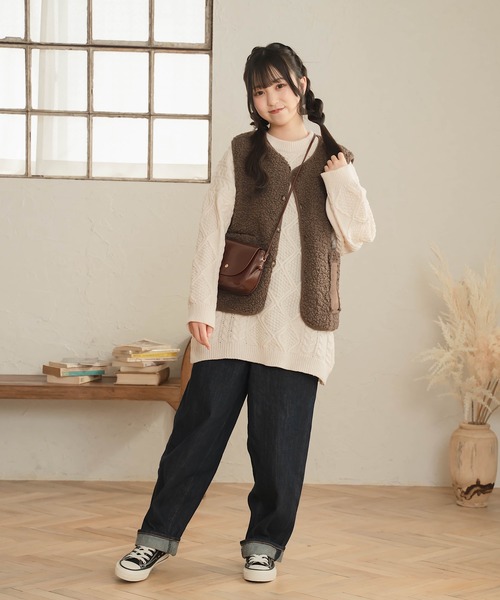 Cham.（チャム）の「オーバーサイズニット（ニット/セーター・レディース・ベージュ・F）」の6枚目の写真