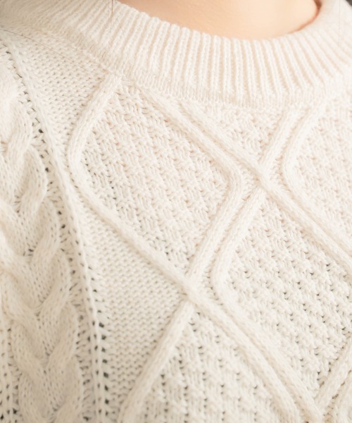 Cham.（チャム）の「オーバーサイズニット（ニット/セーター・レディース・ベージュ・F）」の9枚目の写真