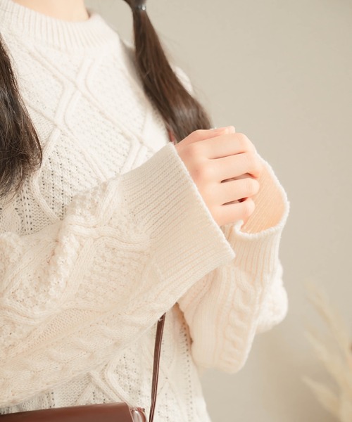 Cham.（チャム）の「オーバーサイズニット（ニット/セーター・レディース・ベージュ・F）」の10枚目の写真