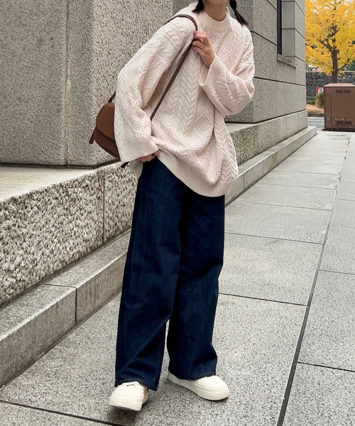 Cham.（チャム）の「オーバーサイズニット（ニット/セーター・レディース・ベージュ・F）」の11枚目の写真