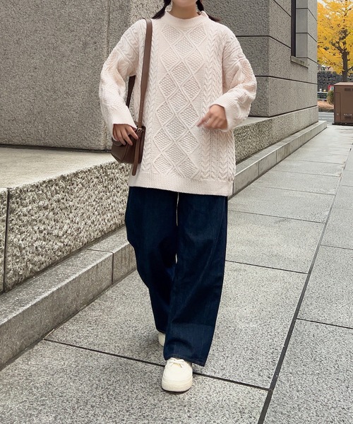 Cham.（チャム）の「オーバーサイズニット（ニット/セーター・レディース・ベージュ・F）」の20枚目の写真