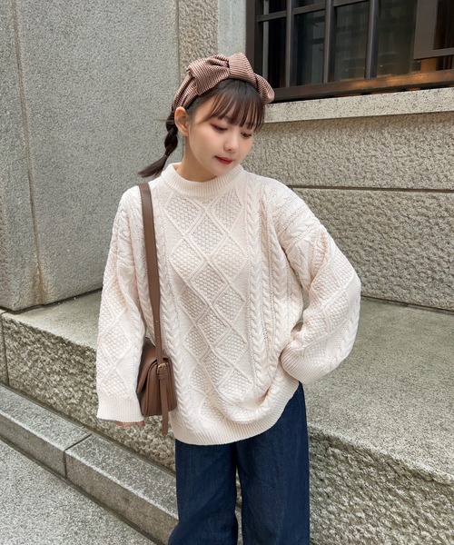 Cham.（チャム）の「オーバーサイズニット（ニット/セーター・レディース・ベージュ・F）」の21枚目の写真