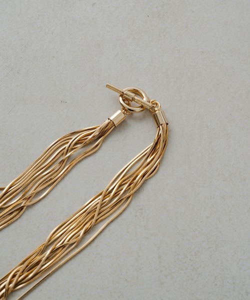 Omekashi(オメカシ)の「レイヤードスネイクチェーンネックレス(ネックレス・レディース・シルバー/ゴールド・ONE SIZE)」の6枚目の写真