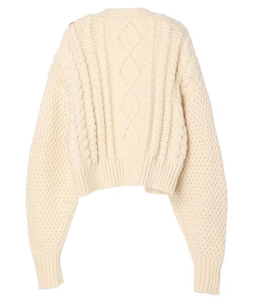 KBF（ケイビーエフ）の「KBF　ハンドステッチケーブルZIPアウター（その他アウター・レディース・アイボリー/ライトグレー・FREE）」の21枚目の写真