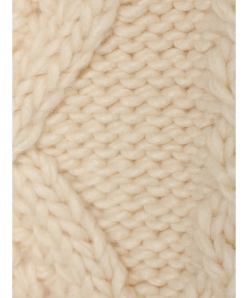 KBF（ケイビーエフ）の「KBF　ハンドステッチケーブルZIPアウター（その他アウター・レディース・アイボリー/ライトグレー・FREE）」の8枚目の写真