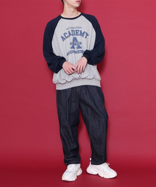 WOND（ウォンド）の「ACADEMYプルオーバー（スウェット・レディース・ブラック/ネイビー・FREE）」の3枚目の写真