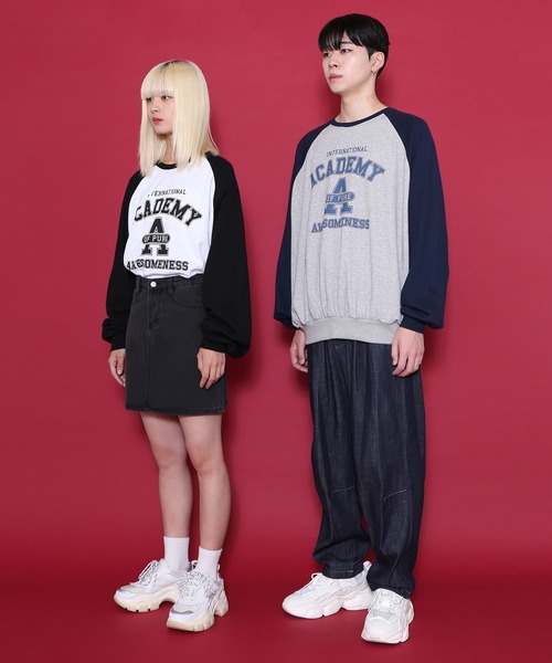 WOND（ウォンド）の「ACADEMYプルオーバー（スウェット・レディース・ブラック/ネイビー・FREE）」の6枚目の写真