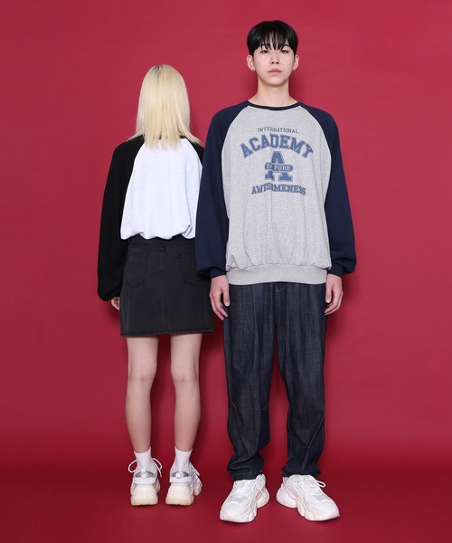 WOND（ウォンド）の「ACADEMYプルオーバー（スウェット・レディース・ブラック/ネイビー・FREE）」の8枚目の写真