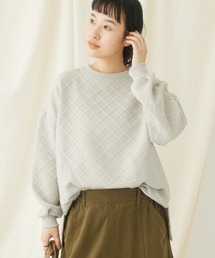 ふくれジャカード切替プルオーバー