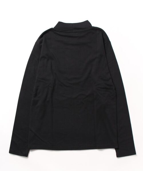 BAYBLO(ベイブロ)の「(MI)【ユニセックス】ブラッシュド スムース モックネック 長袖 Tシャツ(Tシャツ/カットソー・メンズ・ブラック/杢グレー/チャコールグレー×ブラック/アイボリー・LARGE/X-LARGE/MEDIUM)」の5枚目の写真