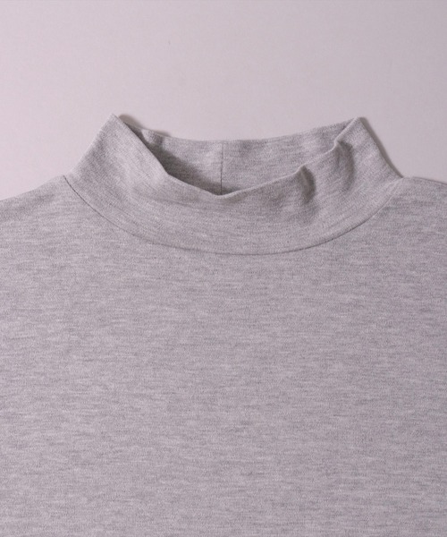 BAYBLO(ベイブロ)の「(MI)【ユニセックス】ブラッシュド スムース モックネック 長袖 Tシャツ(Tシャツ/カットソー・メンズ・ブラック/杢グレー/チャコールグレー×ブラック/アイボリー・LARGE/X-LARGE/MEDIUM)」の19枚目の写真