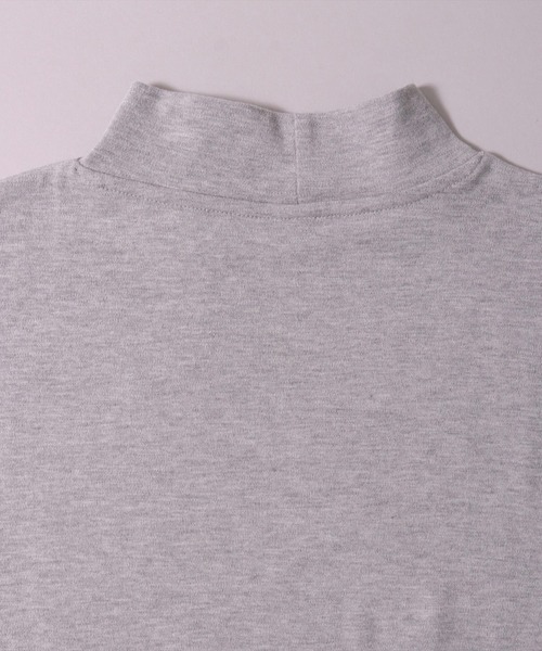 BAYBLO(ベイブロ)の「(MI)【ユニセックス】ブラッシュド スムース モックネック 長袖 Tシャツ(Tシャツ/カットソー・メンズ・ブラック/杢グレー/チャコールグレー×ブラック/アイボリー・LARGE/X-LARGE/MEDIUM)」の12枚目の写真