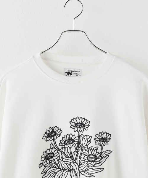 JOINT WORKS(ジョイントワークス)の「【Bruine Neus】 Machine Embroidery Sweat(スウェット・メンズ・ブラック/ホワイト・LARGE)」の4枚目の写真