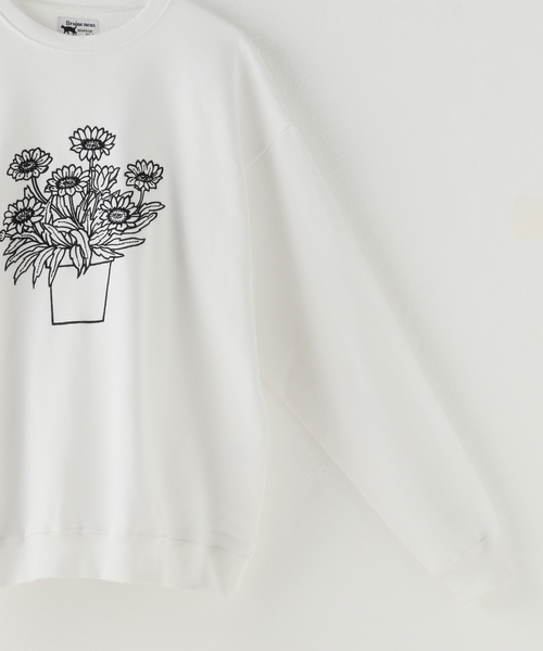 JOINT WORKS(ジョイントワークス)の「【Bruine Neus】 Machine Embroidery Sweat(スウェット・メンズ・ブラック/ホワイト・LARGE)」の6枚目の写真