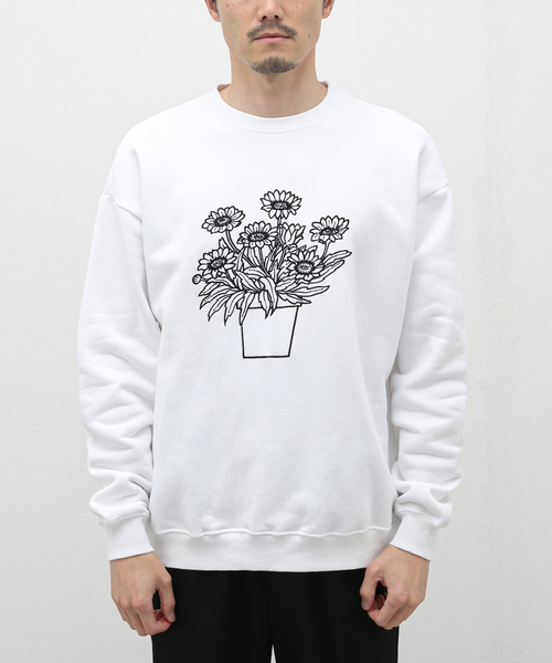 JOINT WORKS(ジョイントワークス)の「【Bruine Neus】 Machine Embroidery Sweat(スウェット・メンズ・ブラック/ホワイト・LARGE)」の16枚目の写真