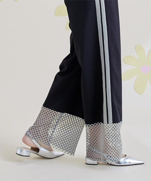 miette(ミエット)の「メッシュ切替サイドライントラックパンツ(その他パンツ・レディース・ブラック/ネイビー/オフホワイト・FREE)」の21枚目の写真