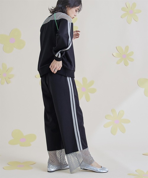 miette(ミエット)の「メッシュ切替サイドライントラックパンツ(その他パンツ・レディース・ブラック/ネイビー/オフホワイト・FREE)」の7枚目の写真