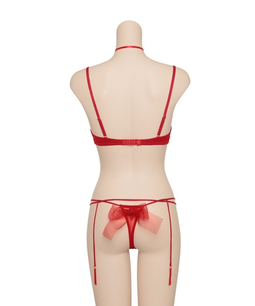 Ravijour(ラヴィジュール)の「スウィーティーリボン ブラ&Tバック&ガーター セット(ブラ&ショーツ・レディース・レッド/ブラック/ピンク・SMALL/MEDIUM)」の9枚目の写真