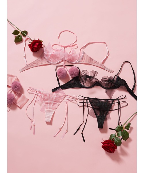 Ravijour(ラヴィジュール)の「スウィーティーリボン ブラ&Tバック&ガーター セット(ブラ&ショーツ・レディース・レッド/ブラック/ピンク・SMALL/MEDIUM)」の18枚目の写真