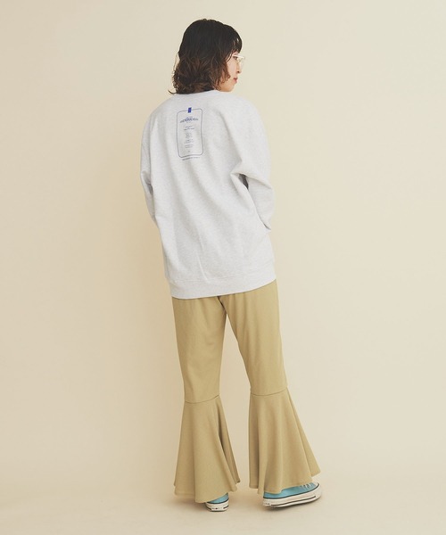 I am I in fact...(アイアムアイインファクト)の「GOOD MORNING HOUSE プリント スウェット(スウェット・レディース・グリーン/グレー・FREE)」の16枚目の写真