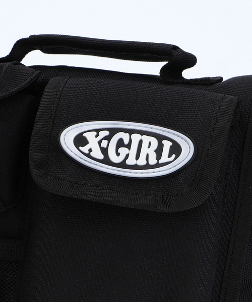 X-girl(エックスガール)の「MULTI POCKET SHOULDER BAG(ショルダーバッグ・レディース・カーキ/ブラック・ONE SIZE)」の6枚目の写真