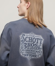 schott | 【直営限定】Schott/ショット/FADE CREW SWEAT IRON PLATE/フェードクルー アイアンプレート(スウェット)