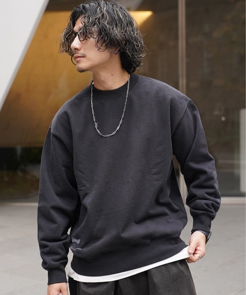 schott(ショット)の「【直営限定】Schott/ショット/FADE CREW SWEAT IRON PLATE/フェードクルー アイアンプレート(スウェット・メンズ・ブラック/その他5/ネイビー・L/XL/M)」の12枚目の写真