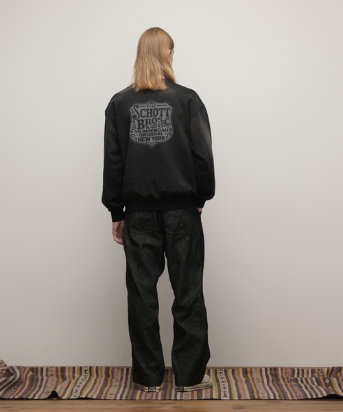 schott(ショット)の「【直営限定】Schott/ショット/FADE CREW SWEAT IRON PLATE/フェードクルー アイアンプレート(スウェット・メンズ・ブラック/その他5/ネイビー・L/XL/M)」の20枚目の写真