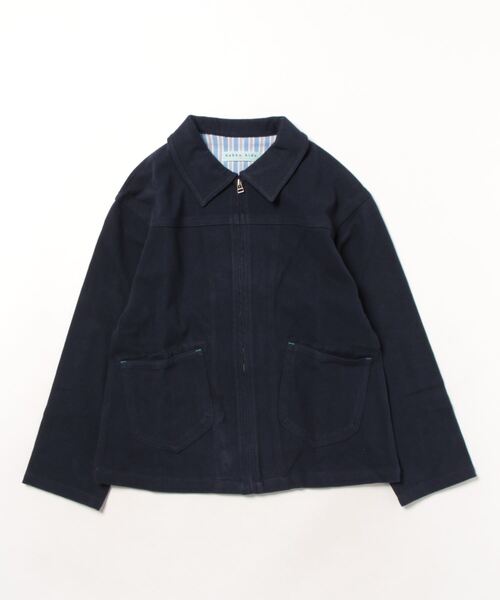 HAKKA KIDS（ハッカキッズ）の「[ジュニアサイズ]ストレッチカットツイルジャケット（その他アウター・キッズ・ネイビー/グリーン・140cm）」の2枚目の写真