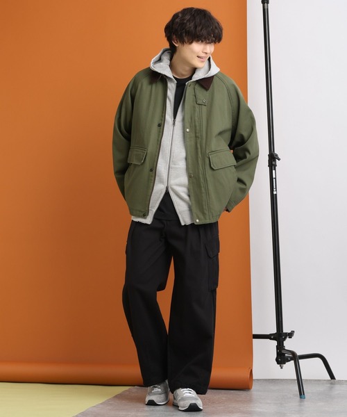 SIGNAL SPORTS（シグナルスポーツ）の「【SIGNAL SPORTS】裏毛/ジップヘビーウェイトダメージスウェットパーカー（パーカー・メンズ・ライトグレー/スミクロ・LARGE/MEDIUM）」の3枚目の写真