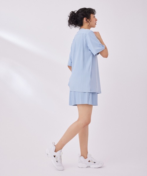 NERGY（ナージー）の「【skin wear】保湿 & 接触冷感 & 吸水速乾 OMEGASPANプリーツショーツ（その他パンツ・レディース・スミクロ/サックスブルー/グレー・FREE）」の17枚目の写真