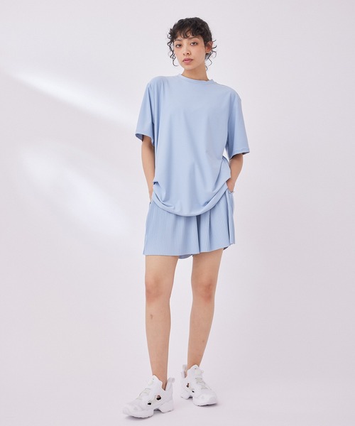 NERGY（ナージー）の「【skin wear】保湿 & 接触冷感 & 吸水速乾 OMEGASPANプリーツショーツ（その他パンツ・レディース・スミクロ/サックスブルー/グレー・FREE）」の18枚目の写真