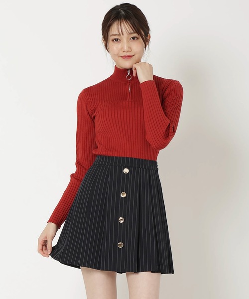 REDYAZEL(レディアゼル)の「フロントボタンプリーツミニスカート(スカート・レディース・ネイビー/グレー/ブラック・SMALL/MEDIUM)」の4枚目の写真