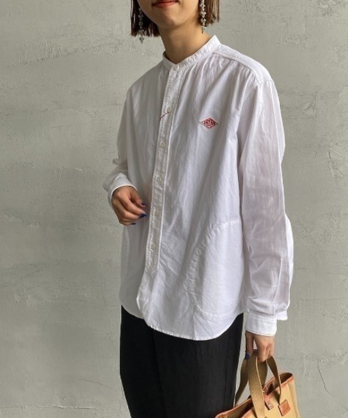 DANTON（ダントン）の「[DANTON/ダントン] バンドカラー オックスフォードシャツ(無地)（シャツ/ブラウス・レディース・ホワイト/ライトベージュ/ブルー・34/36/38）」の13枚目の写真