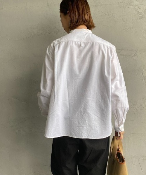 DANTON（ダントン）の「[DANTON/ダントン] バンドカラー オックスフォードシャツ(無地)（シャツ/ブラウス・レディース・ホワイト/ライトベージュ/ブルー・34/36/38）」の16枚目の写真