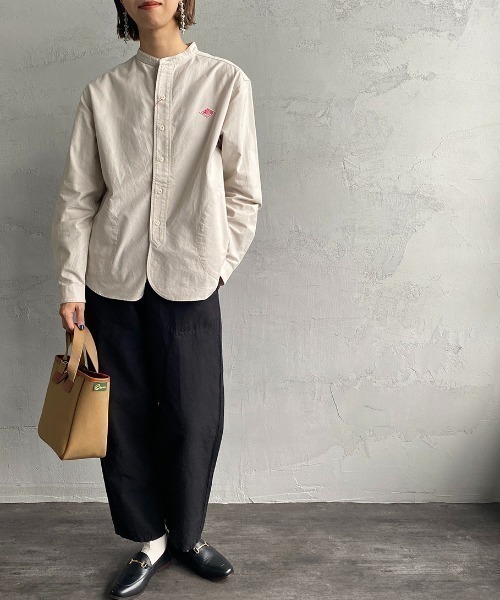 DANTON（ダントン）の「[DANTON/ダントン] バンドカラー オックスフォードシャツ(無地)（シャツ/ブラウス・レディース・ホワイト/ライトベージュ/ブルー・34/36/38）」の5枚目の写真