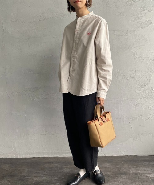 DANTON（ダントン）の「[DANTON/ダントン] バンドカラー オックスフォードシャツ(無地)（シャツ/ブラウス・レディース・ホワイト/ライトベージュ/ブルー・34/36/38）」の17枚目の写真