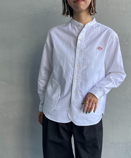 DANTON（ダントン）の「[DANTON/ダントン] バンドカラー オックスフォードシャツ(無地)（シャツ/ブラウス・レディース・ホワイト/ライトベージュ/ブルー・34/36/38）」の15枚目の写真