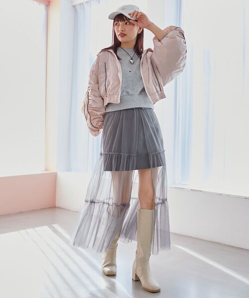 MAJESTIC LEGON（マジェスティックレゴン）の「キャットモチーフスウェット（スウェット・レディース・ブラック/オフホワイト/グレー/ライトグレー・MEDIUM）」の15枚目の写真