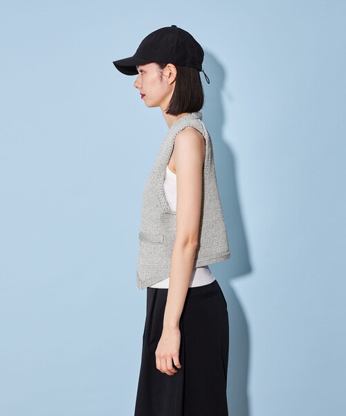 CITEN（シテン）の「＜CITEN＞ラメ ニット ベスト（ベスト・レディース・シルバー/ブラック・FREE）」の19枚目の写真