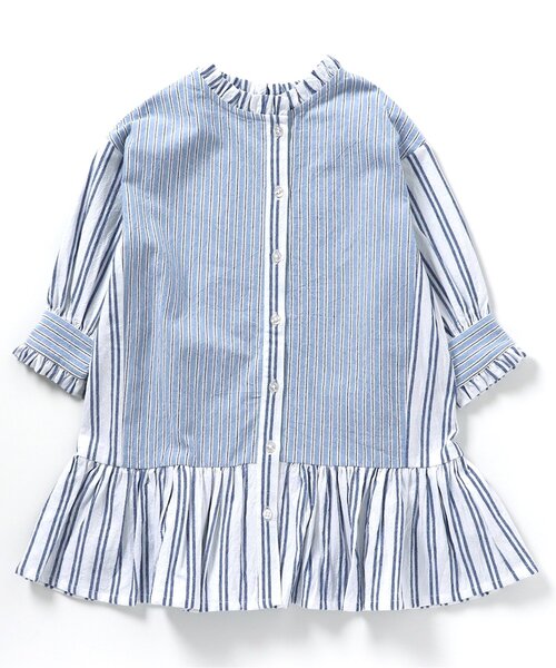 BREEZE(ブリーズ)の「2WAYエブリワンピース(ワンピース・キッズ・オフホワイト/ストライプ/チェック・90/100/110/120/80/130/140)」の8枚目の写真