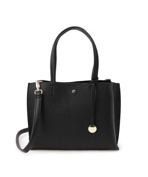 SHOO・LA・RUE(シューラルー)の「◆【軽量/2WAY/通勤】きちんと派の ふわっと軽いトートバッグ(ハンドバッグ・レディース・ベージュ系4/グレー/ブラック/ライトオレンジ系・00)」の2枚目の写真