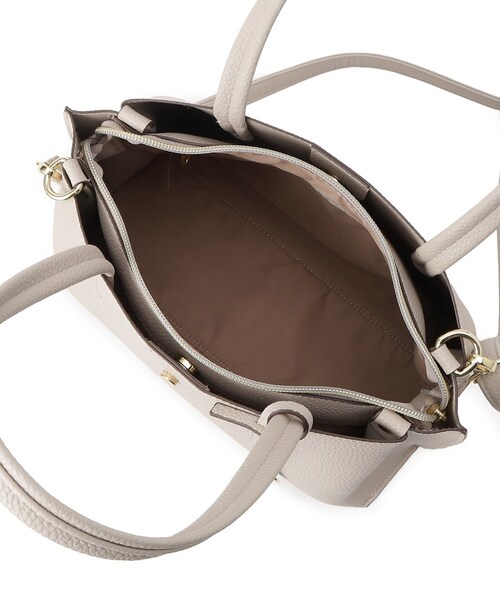 SHOO・LA・RUE(シューラルー)の「◆【軽量/2WAY/通勤】きちんと派の ふわっと軽いトートバッグ(ハンドバッグ・レディース・ベージュ系4/グレー/ブラック/ライトオレンジ系・00)」の6枚目の写真