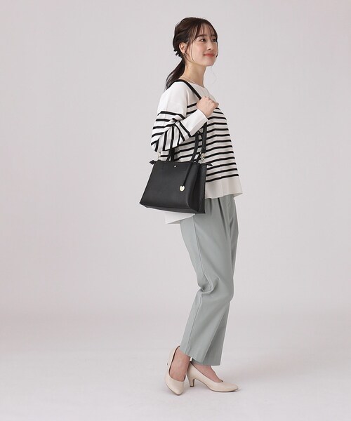 SHOO・LA・RUE(シューラルー)の「◆【軽量/2WAY/通勤】きちんと派の ふわっと軽いトートバッグ(ハンドバッグ・レディース・ベージュ系4/グレー/ブラック/ライトオレンジ系・00)」の16枚目の写真