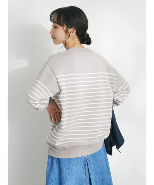 CRAFT STANDARD BOUTIQUE(クラフトスタンダードブティック)の「パネルボーダーニットプルオーバー(ニット/セーター・レディース・ホワイト/ベージュ/ネイビー・FREE)」の9枚目の写真